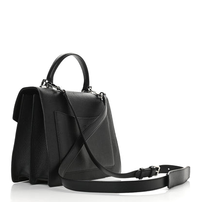 MCM Grained Calfskin Medium Patricia Park Avenue Satchel Black 2 of 9