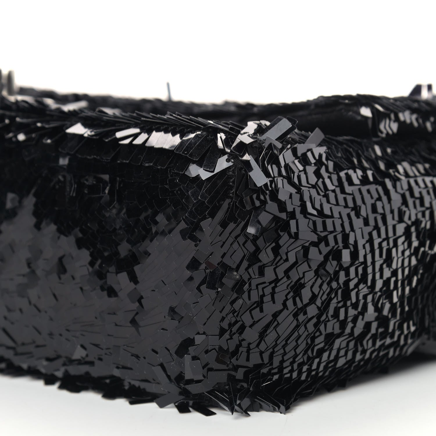 Chanel Sequin Embroidered Small Single Flap Black 9 of 9