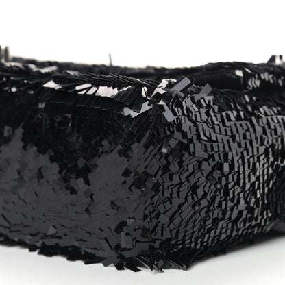 Chanel Sequin Embroidered Small Single Flap Black 9 of 9