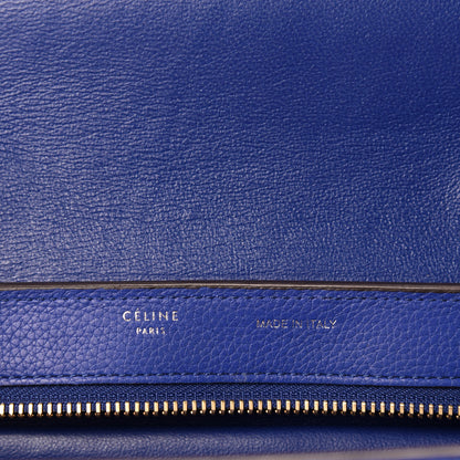 Celine Drummed Calfskin Suede Small Trapeze Indigo 11 of 12