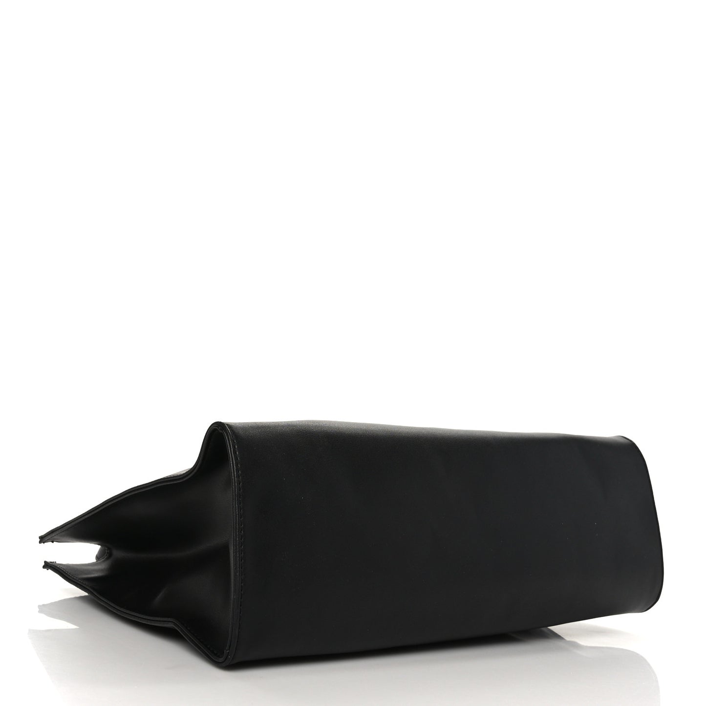 Vegan Leather Medium Shopping Bag Black