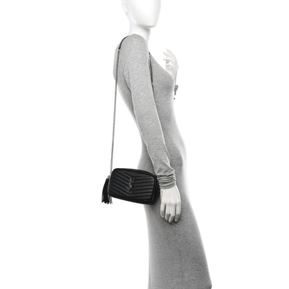 Saint Laurent Grain De Poudre Matelasse Monogram Mini Lou Camera Bag Black 2 of 11