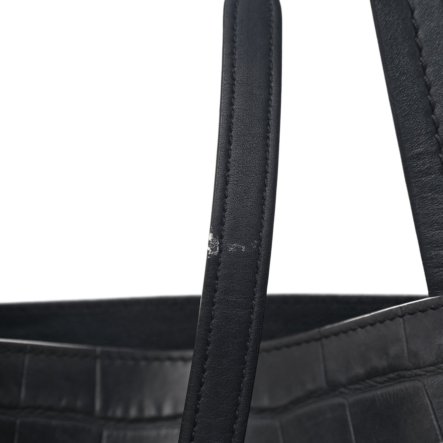 Celine Crocodile Embossed Nubuck Small Belt Cabas Phantom Navy Blue 10 of 12