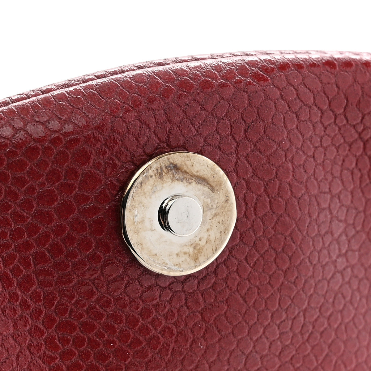 Caviar Half Moon Wallet On Chain WOC Dark Red