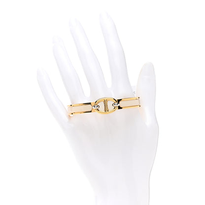 Hermes Enamel Mini Clic Chaine d'Ancre Bracelet GM Creme 2 of 5