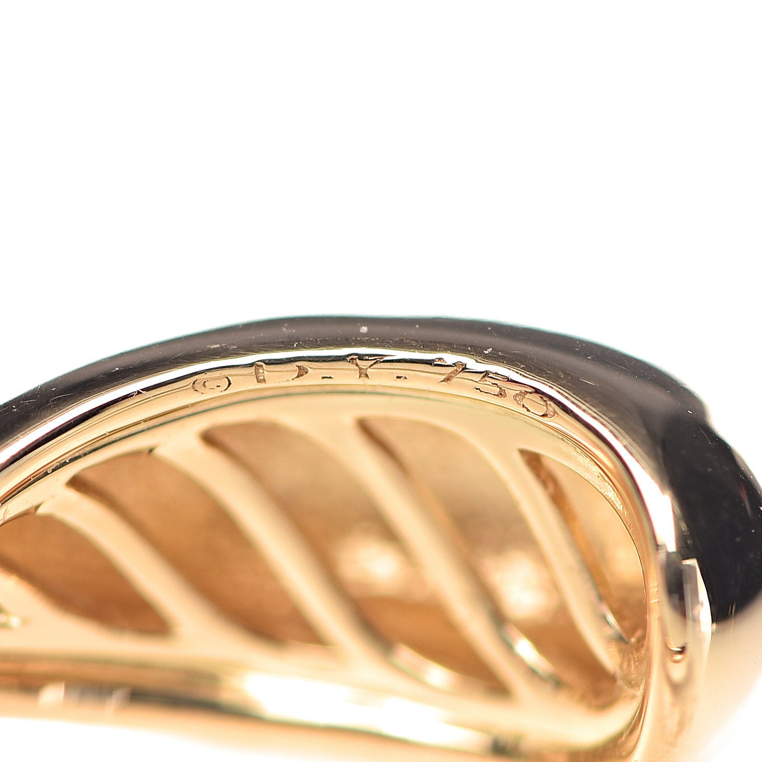 David Yurman 18K Yellow Gold 15mm Pure Form Earrings 3 of 4