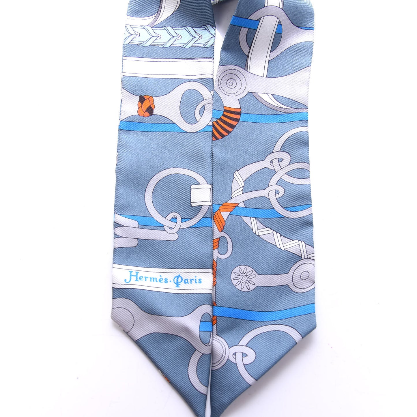 Silk Panoplie Equestre Twilly Gris Ciel Orange