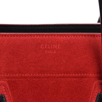 Celine Suede Medium Phantom Luggage Vermillion 6 of 17