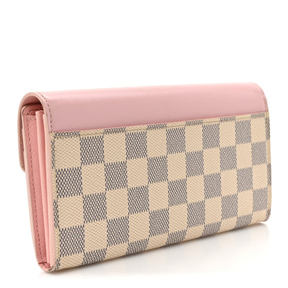 Louis Vuitton Damier Azur Sarah Wallet NM  Rose Ballerine 3 of 17
