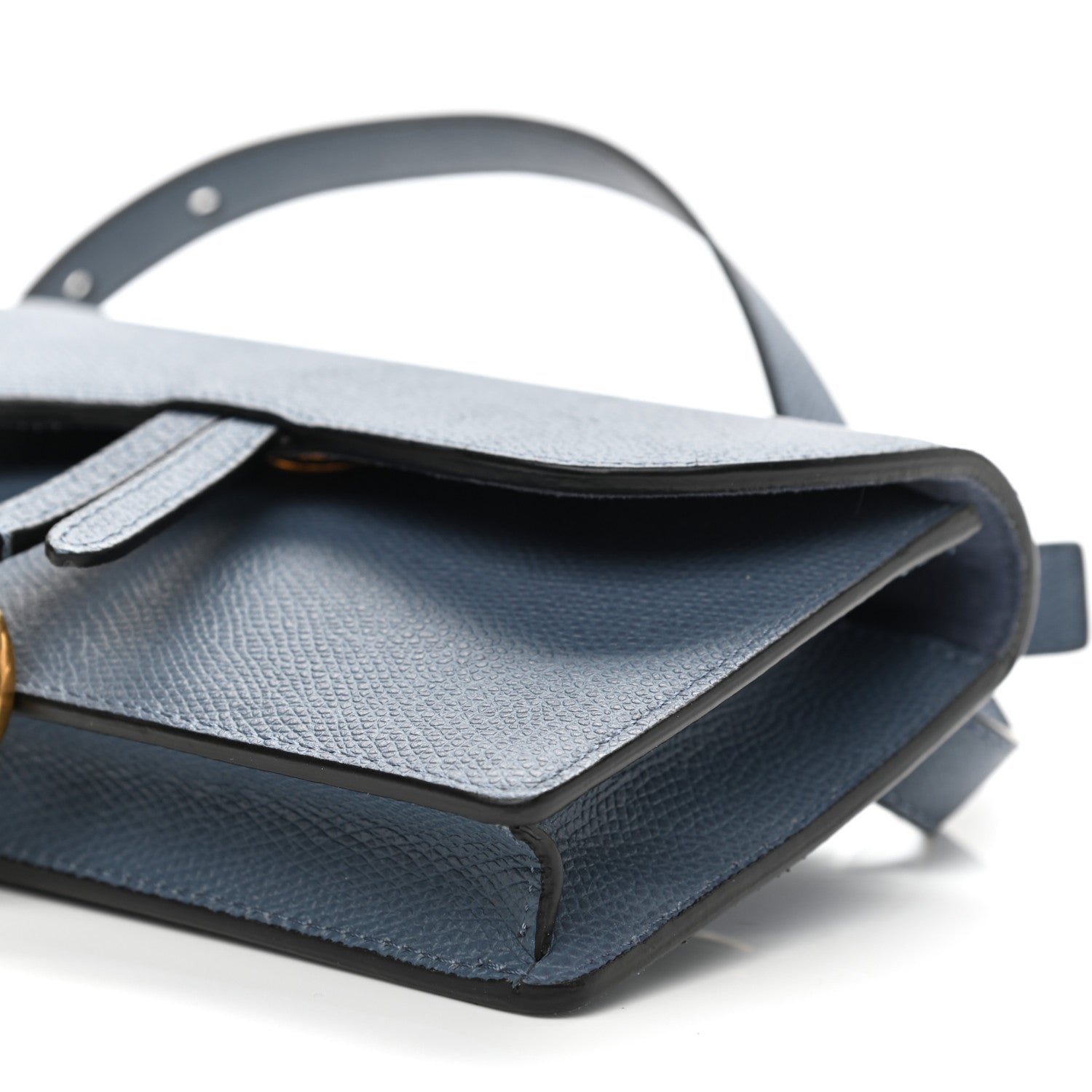 Christian Dior Grained Calfskin Saddle Belt Bag Denim Blue 6 of 10