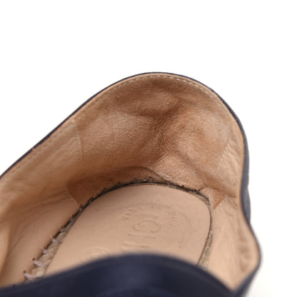Chanel Lambskin CC Espadrilles 38 Navy Black 10 of 12
