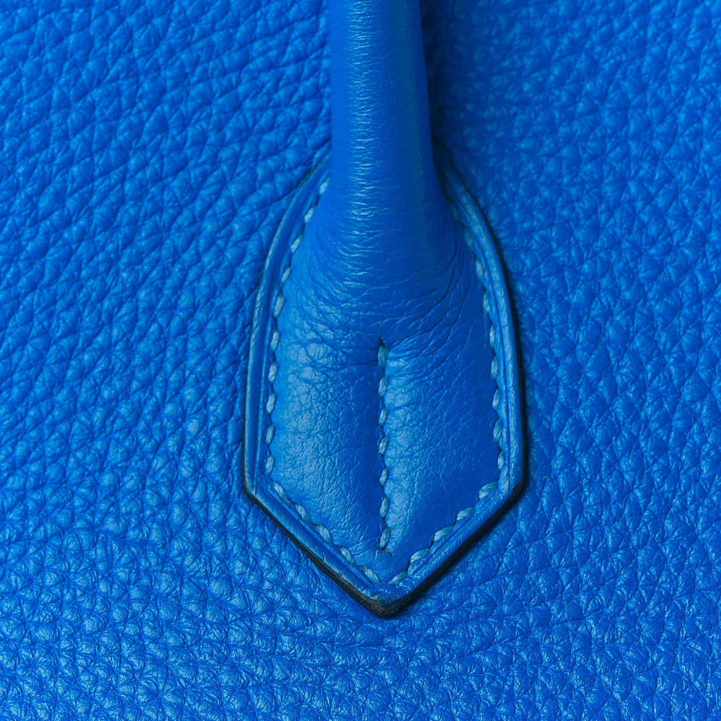 Taurillon Clemence Birkin 35 Bleu Hydra