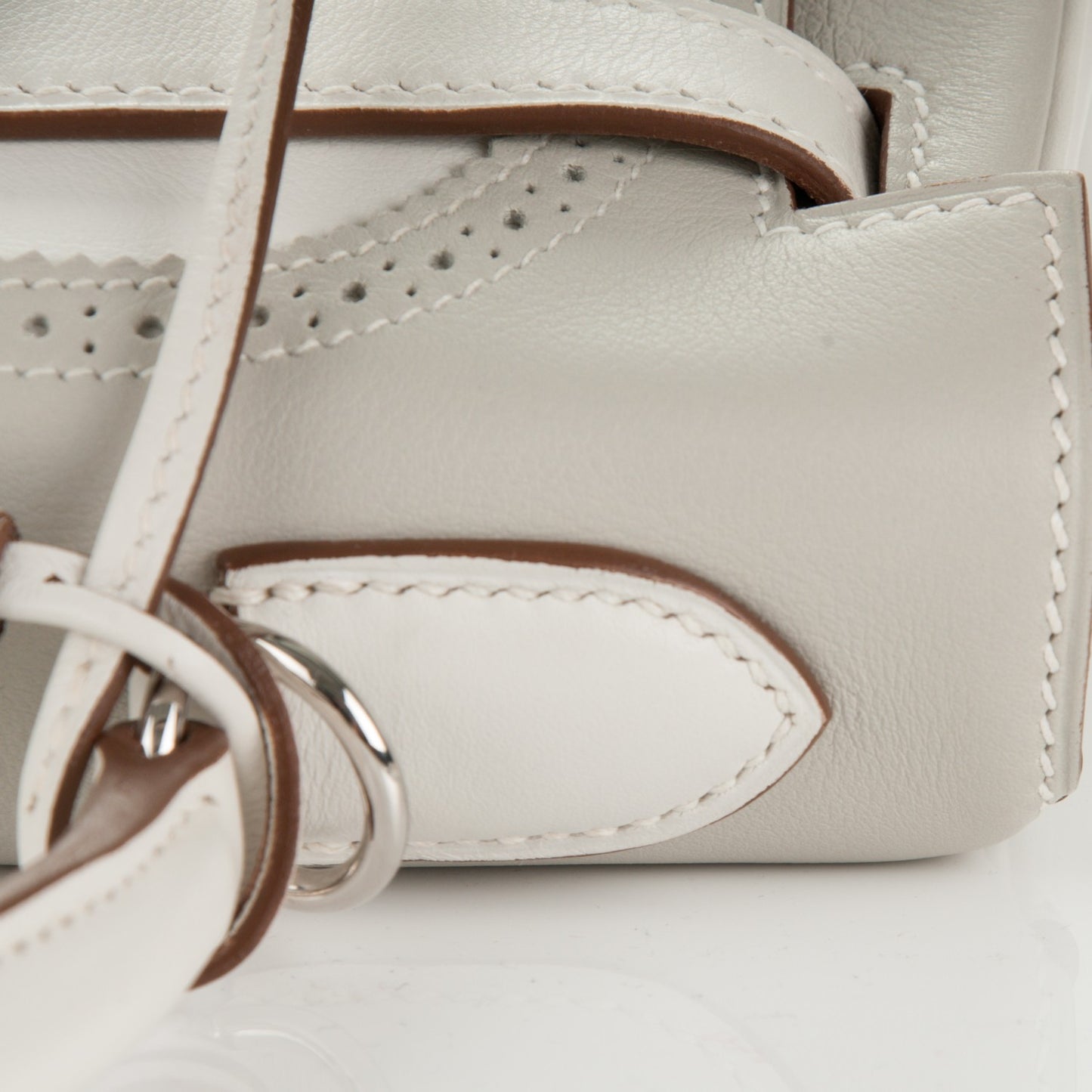 Togo Swift Ghillies Kelly 32 White Gris Perle