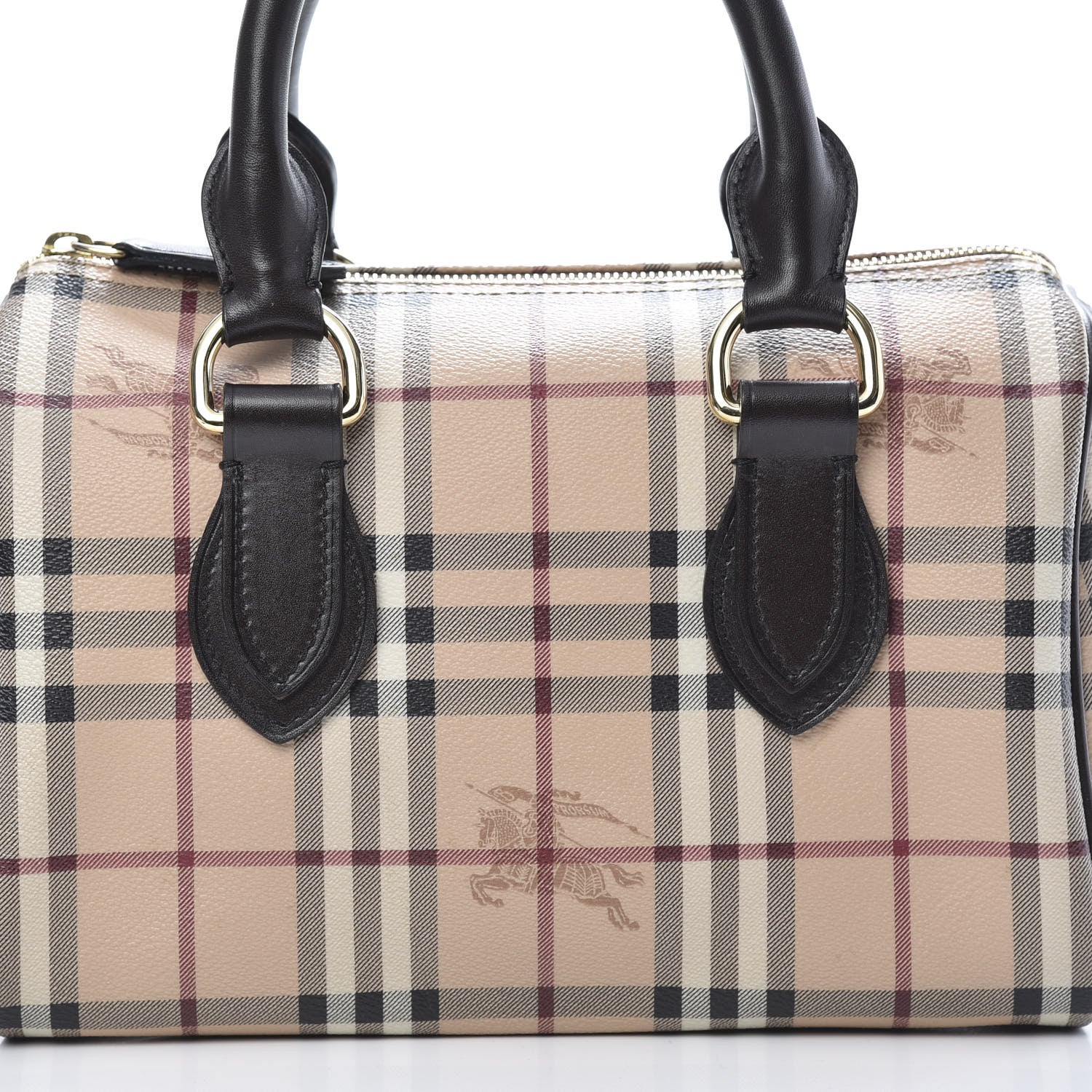Burberry Haymarket Check Small Chester Bowling Bag Chocolate 8 of 10