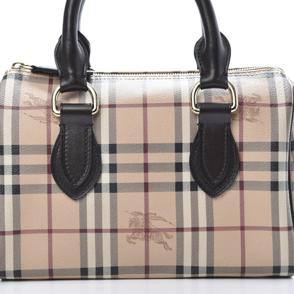 Burberry Haymarket Check Small Chester Bowling Bag Chocolate 8 of 10