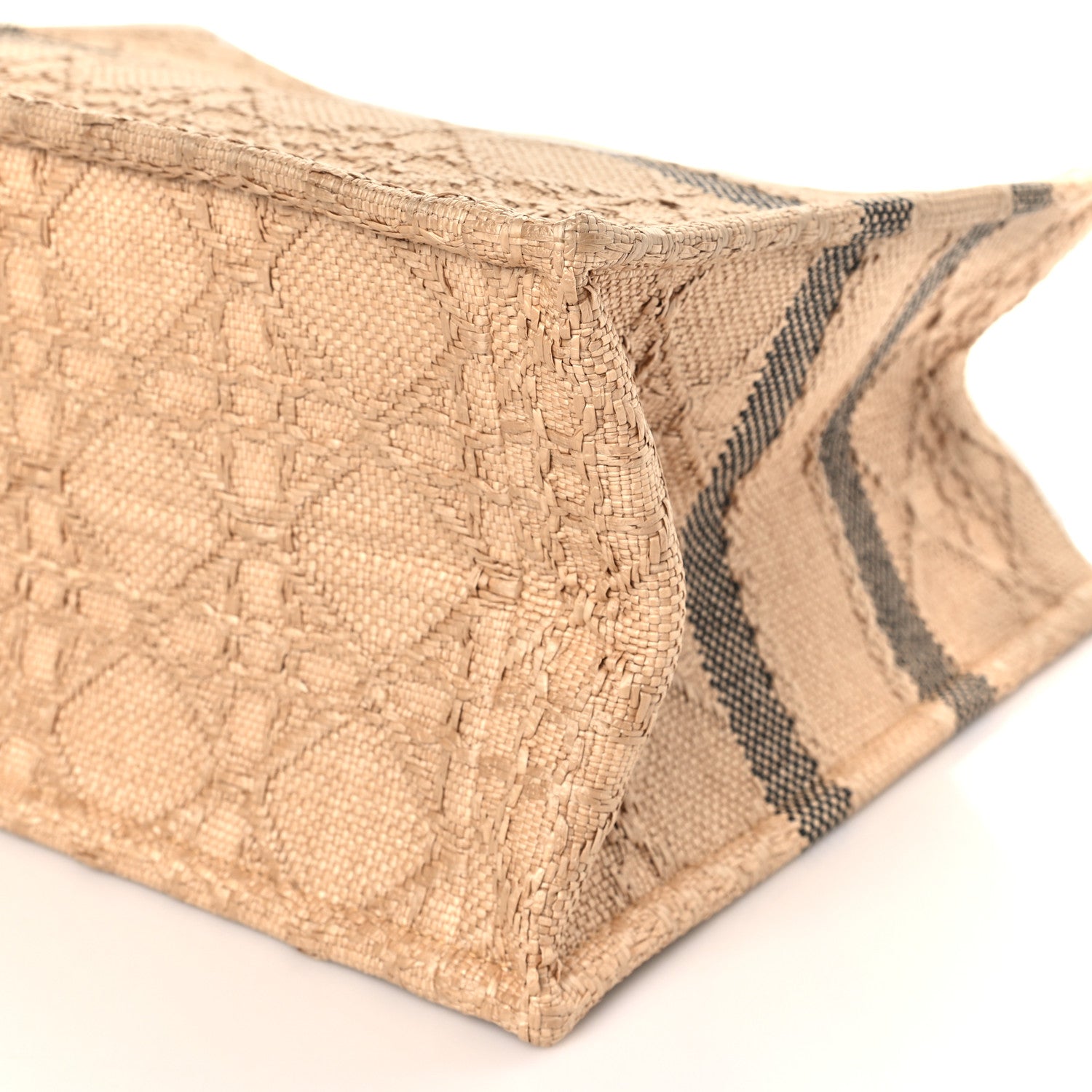 Christian Dior Raffia Cannage Medium Book Tote Natural 9 of 9