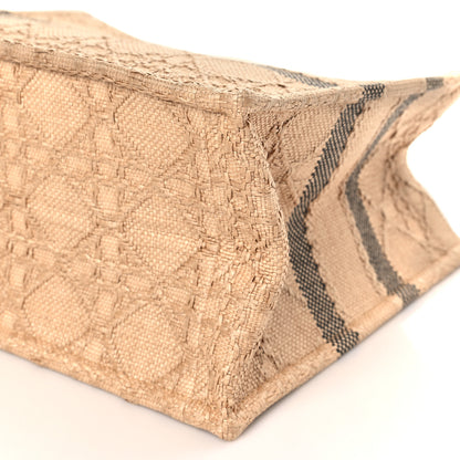 Christian Dior Raffia Cannage Medium Book Tote Natural 9 of 9