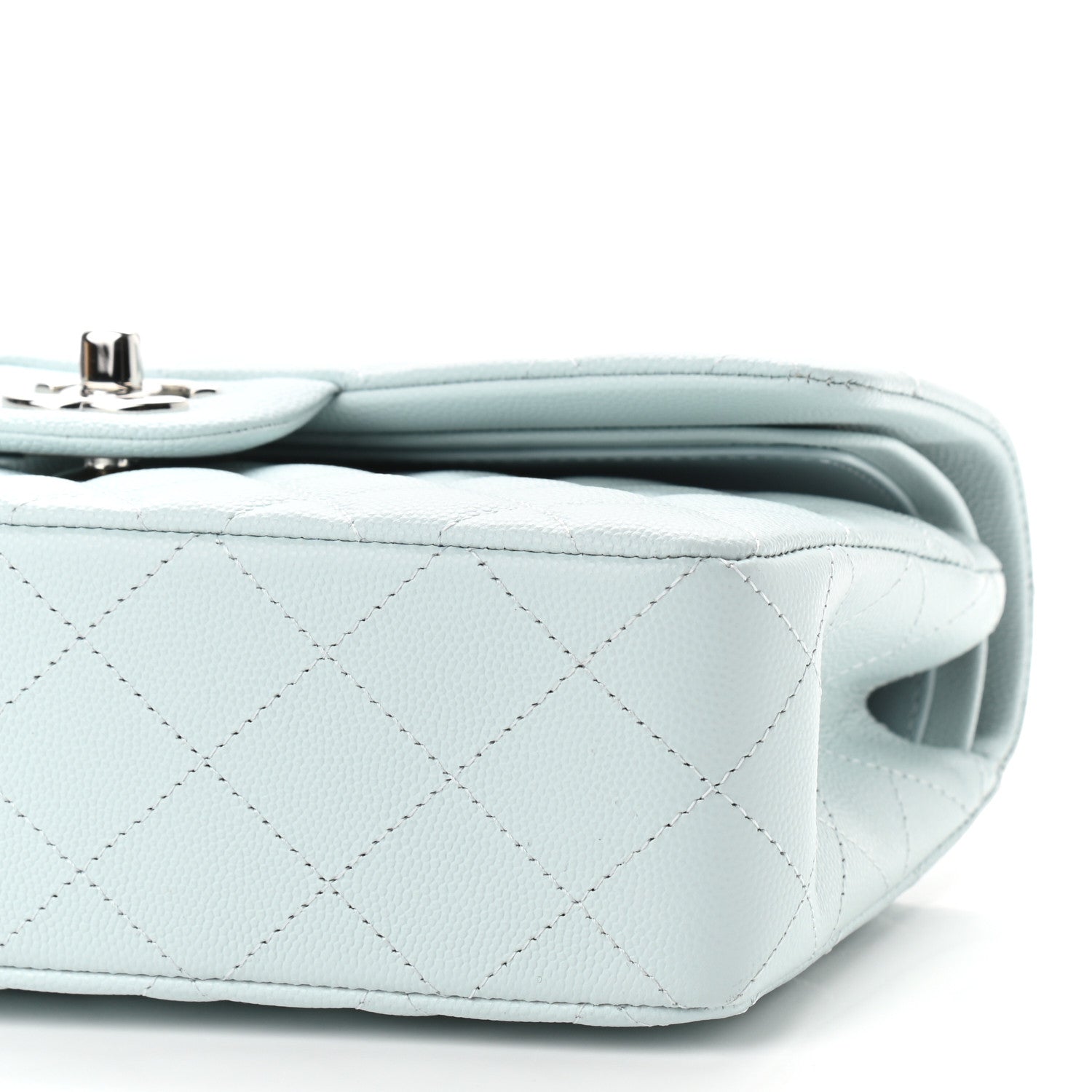 Chanel Caviar Quilted Small Double Flap Light Blue 6 of 11