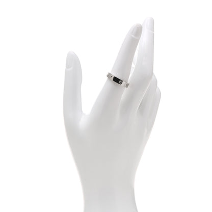 Cartier 18K White Gold Diamond 4mm LOVE Wedding Band Ring 56 7.5 2 of 6