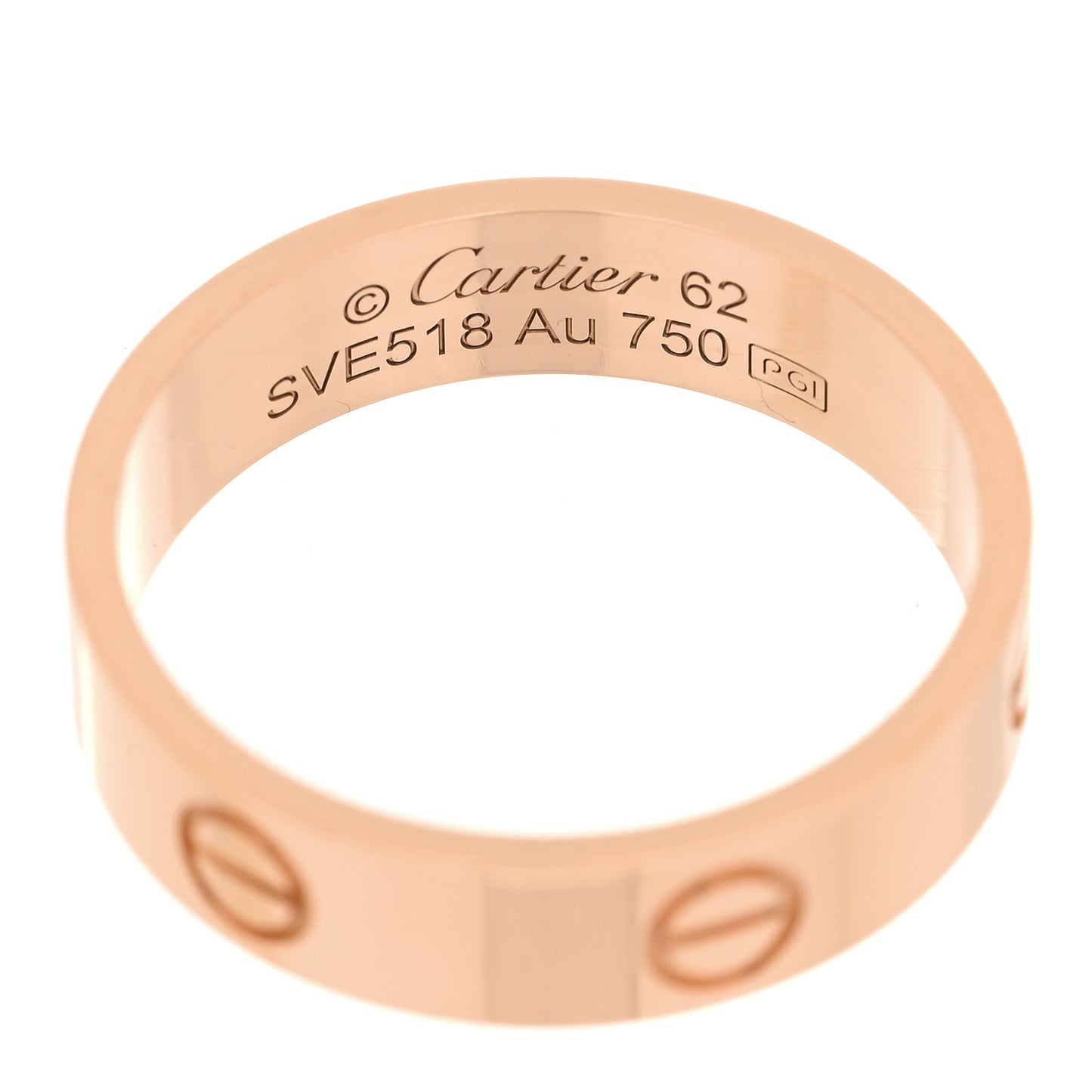 18K Pink Gold 5.5mm LOVE Ring 62 10