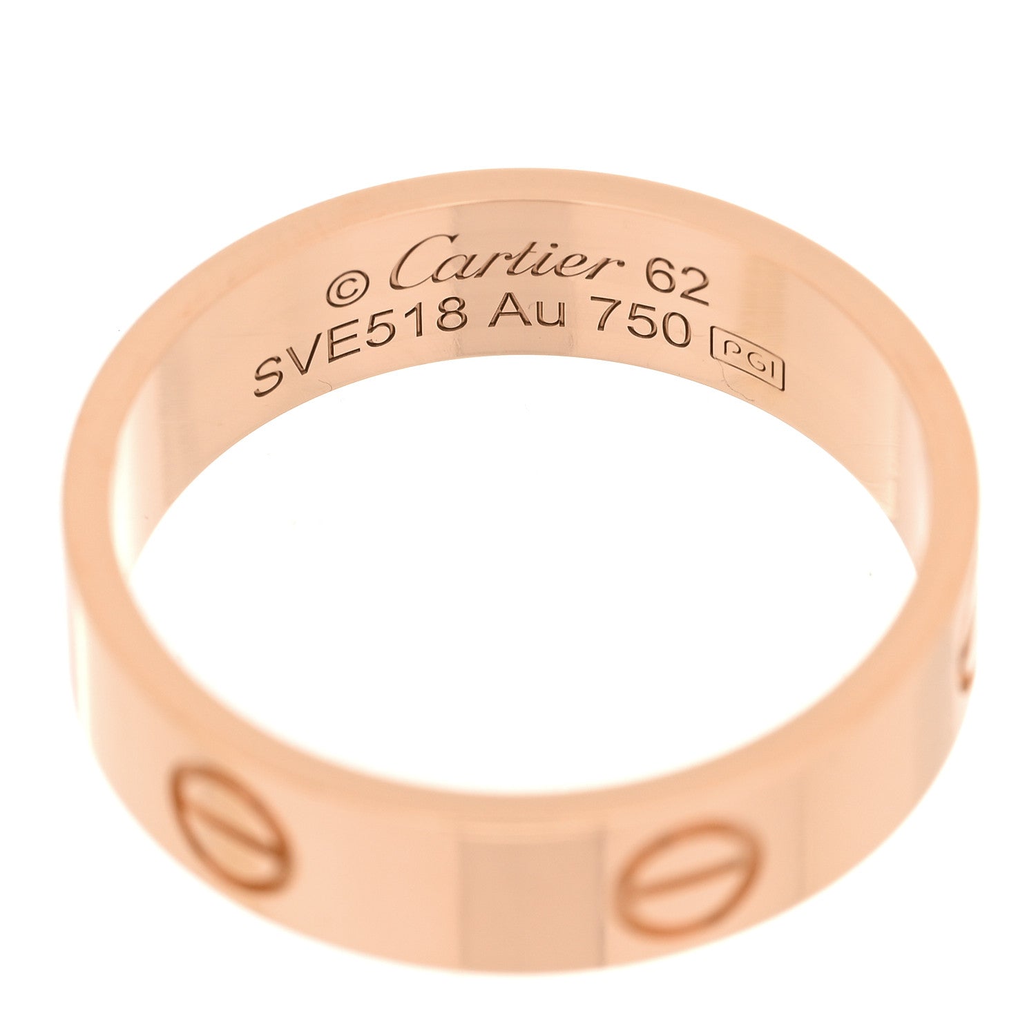 Cartier 18K Pink Gold 5.5mm LOVE Ring 62 10 4 of 5
