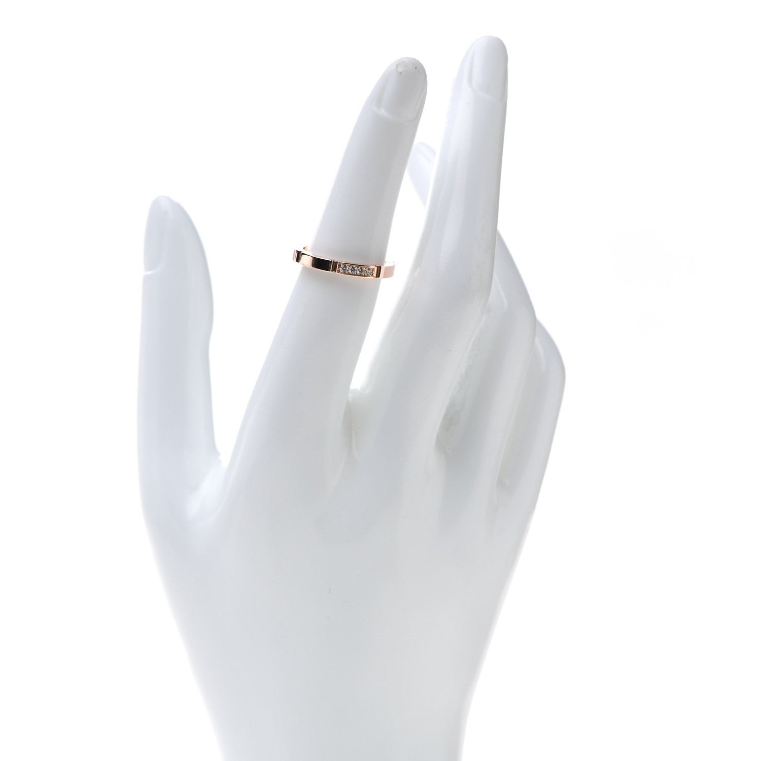 Cartier 18K Pink Gold Diamond Maillon Panthere Wedding Band Ring 51 5.75 2 of 6