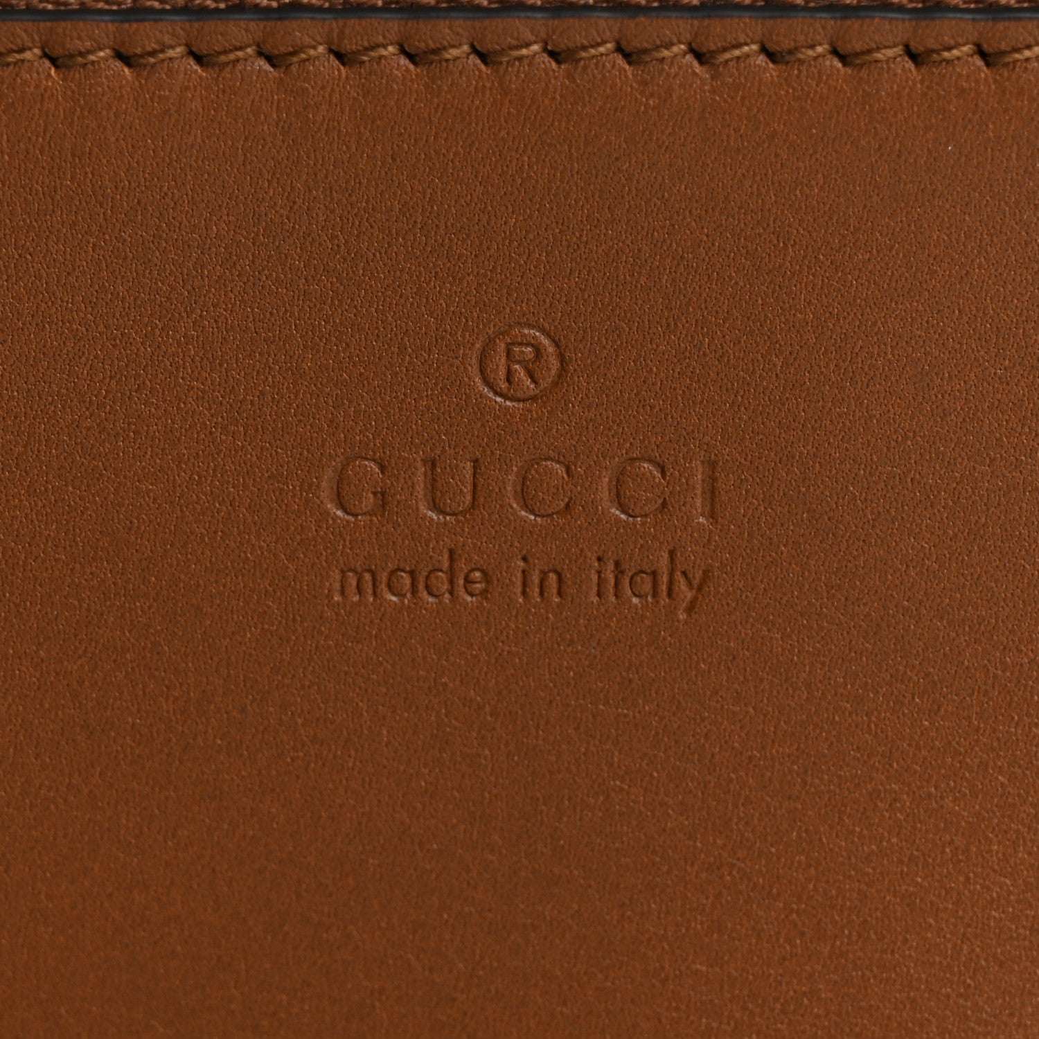 Gucci Calfskin Totissima Pouch Brown 6 of 7