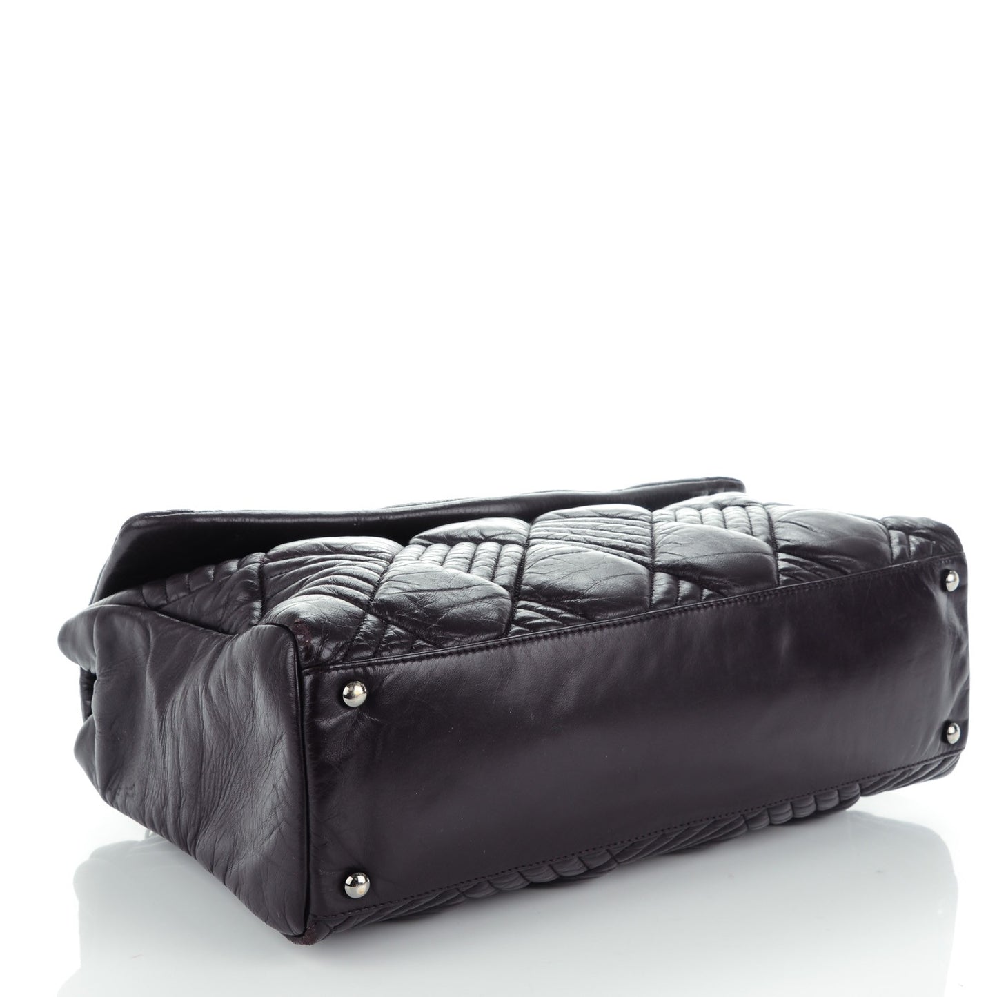 Lambskin In and Out Maxi Flap Purple