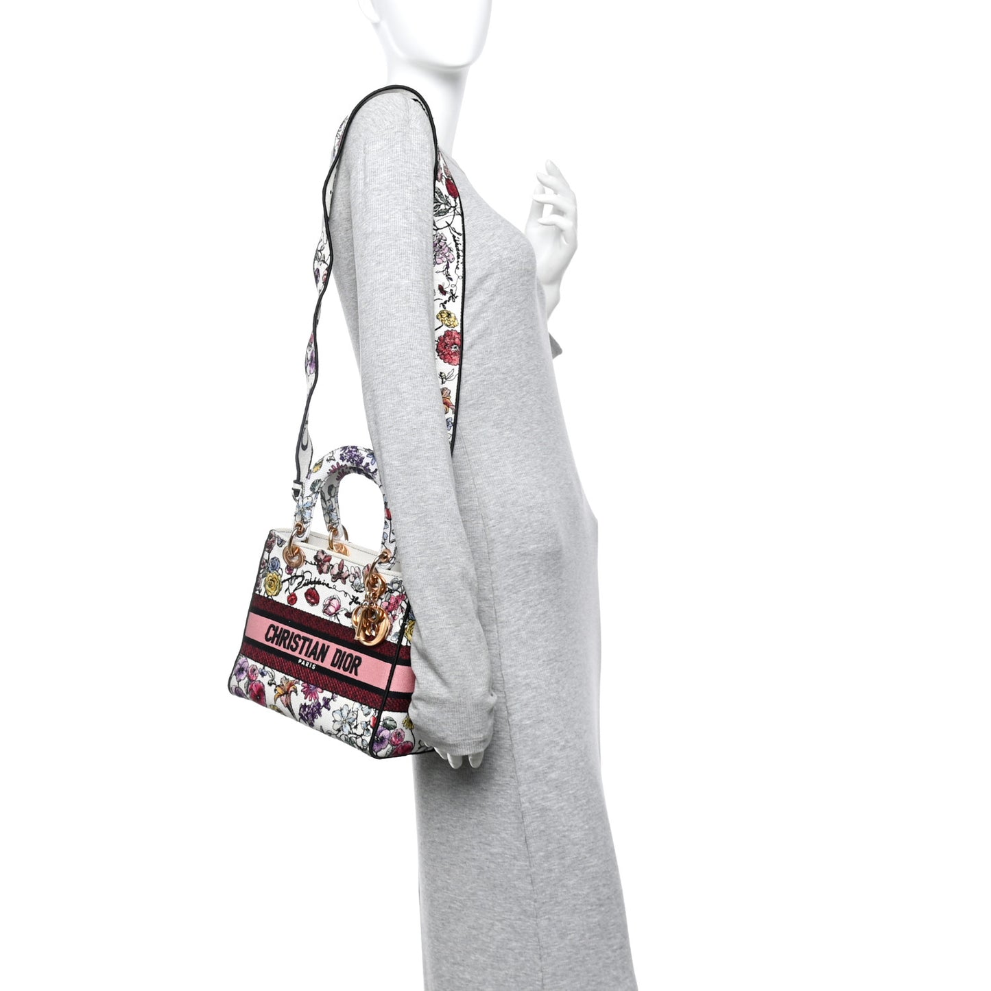 Canvas Florilegio Embroidered Medium Lady D-Lite White Multicolor