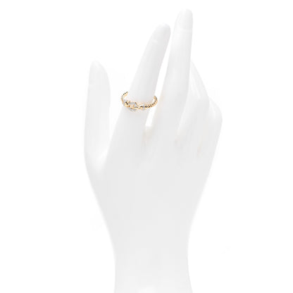 David Yurman 18K Yellow Gold Diamond Petite Buckle Cable Ring 53 6.25 2 of 4