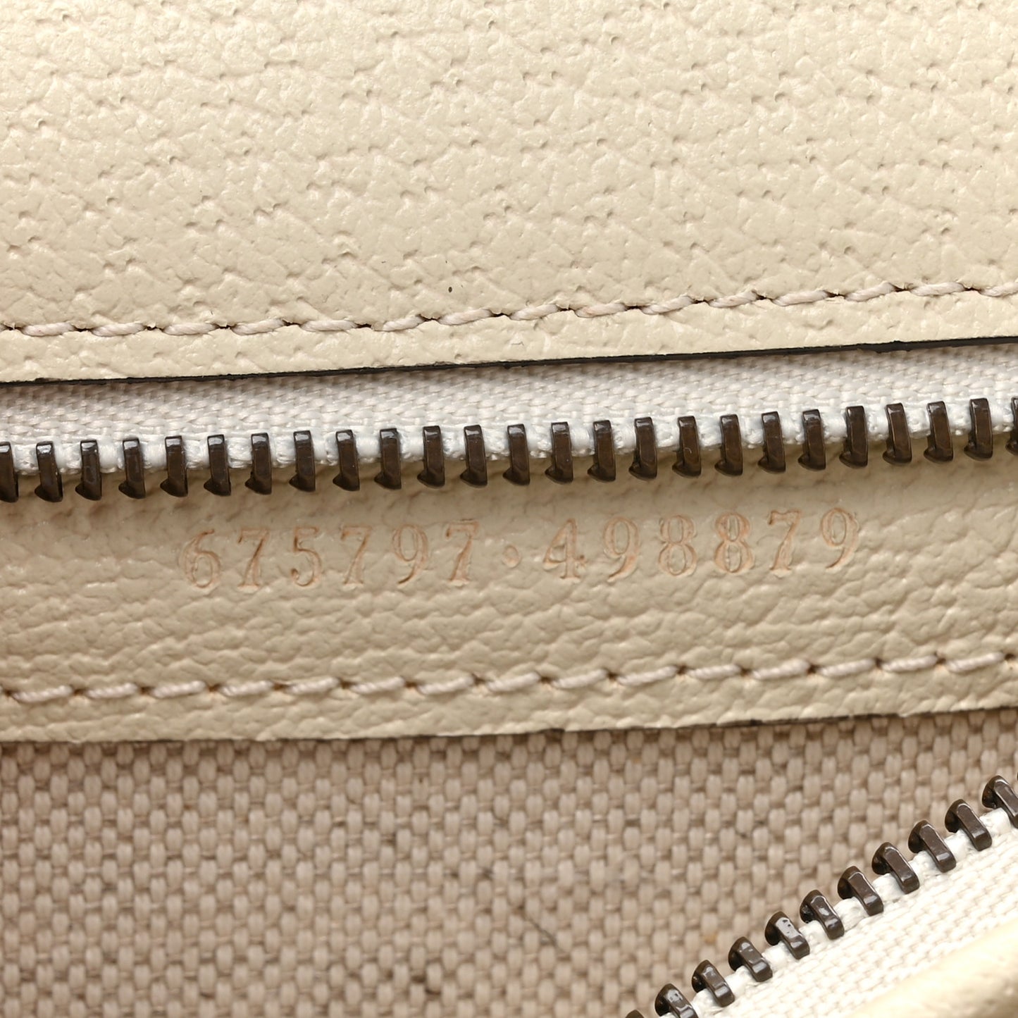 Monogram Jumbo GG Textured Dollar Calfskin Web Small Bamboo 1947 Top Handle Bag Off White