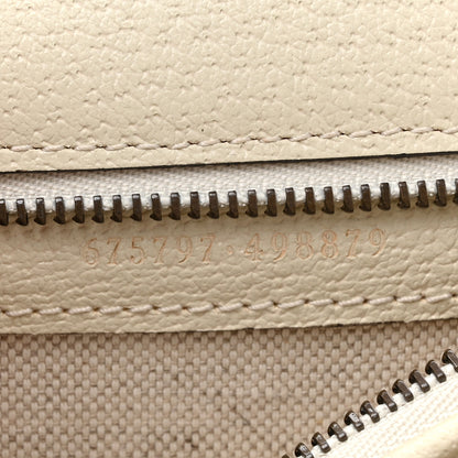 Gucci Monogram Jumbo GG Textured Dollar Calfskin Web Small Bamboo 1947 Top Handle Bag Off White 8 of 15