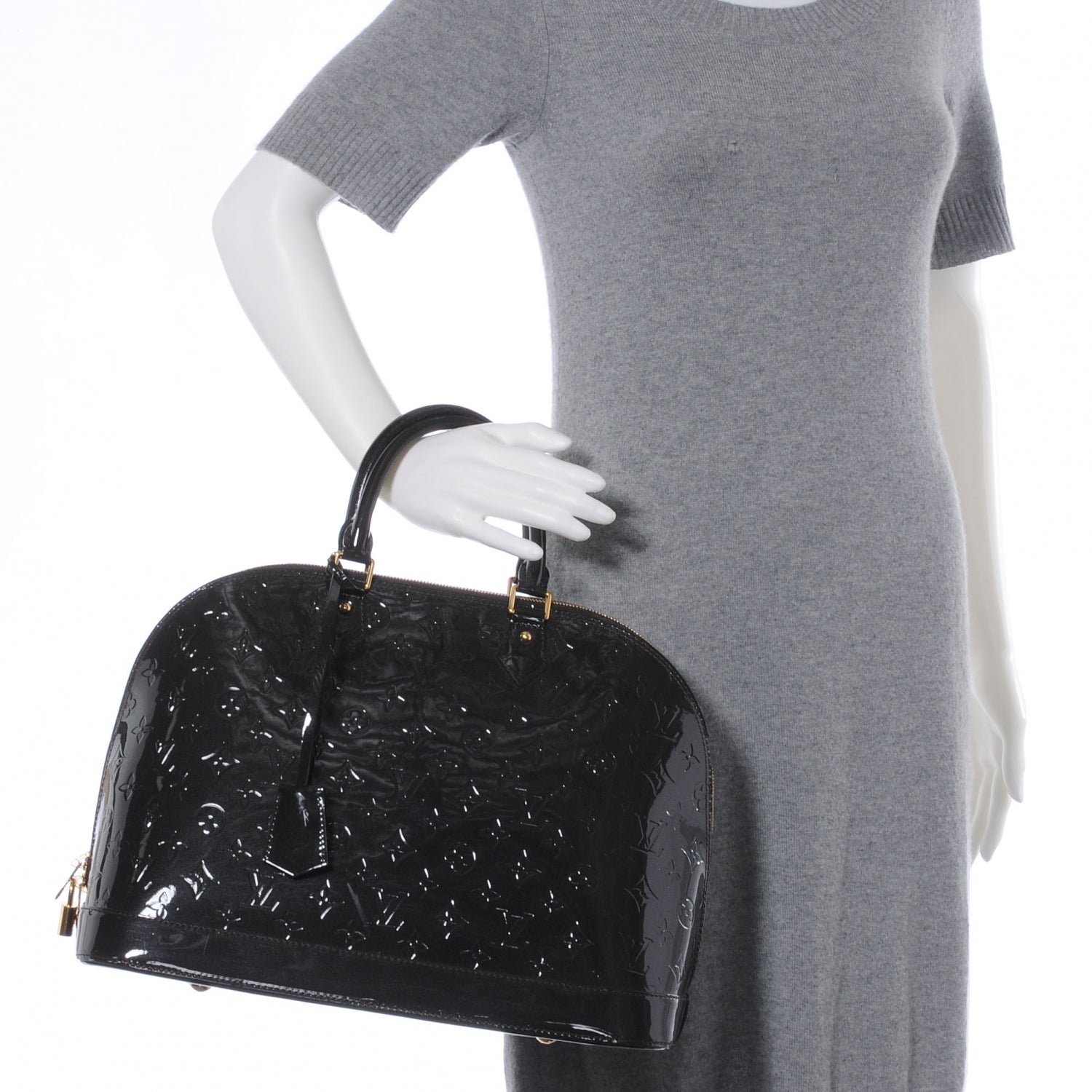 Louis Vuitton Vernis Alma GM Terre d Ombre 2 of 8