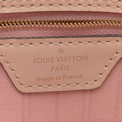 Louis Vuitton Damier Azur Braided Neverfull MM Pink 6 of 9