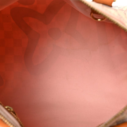 Louis Vuitton Damier Azur Tahitienne Speedy Bandouliere 30 Rose Ballerine 5 of 9