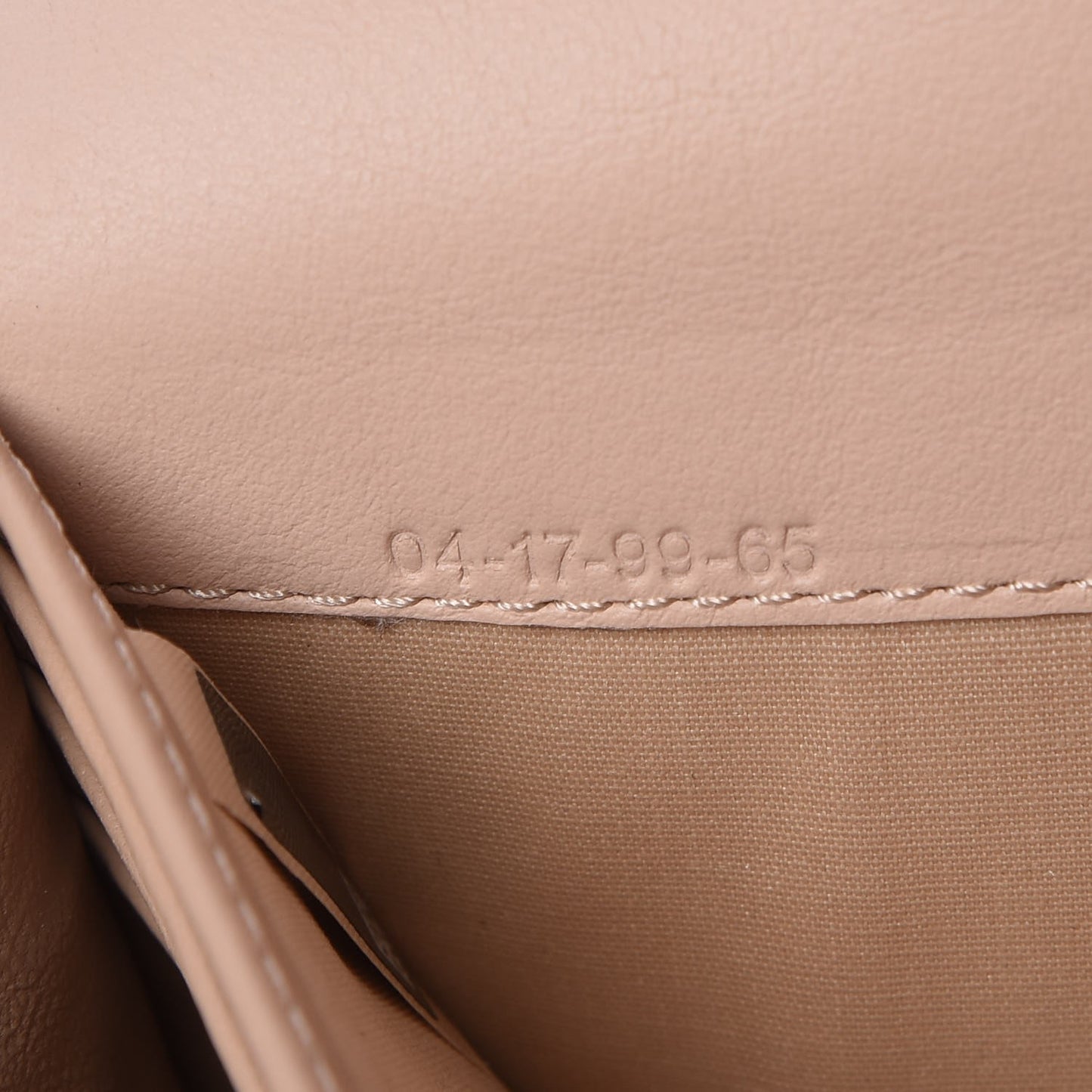 Calfskin Suede Circle C Long Wallet Cement Pink