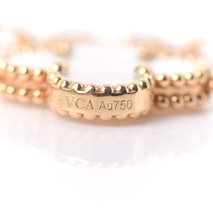 Van Cleef & Arpels 18K Yellow Gold Mother of Pearl 5 Motifs Vintage Alhambra Bracelet 4 of 5