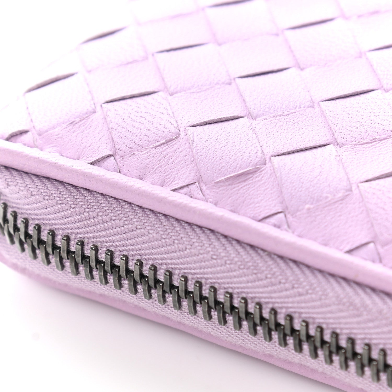 Bottega Veneta Nappa Intrecciato Zip Around Wallet Lilac 10 of 10