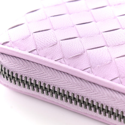 Bottega Veneta Nappa Intrecciato Zip Around Wallet Lilac 10 of 10