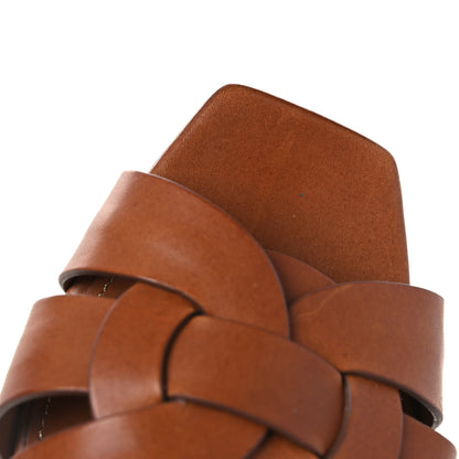 Saint Laurent Calfskin Tribute 05 Slide Sandals 38.5 Amber 13 of 13