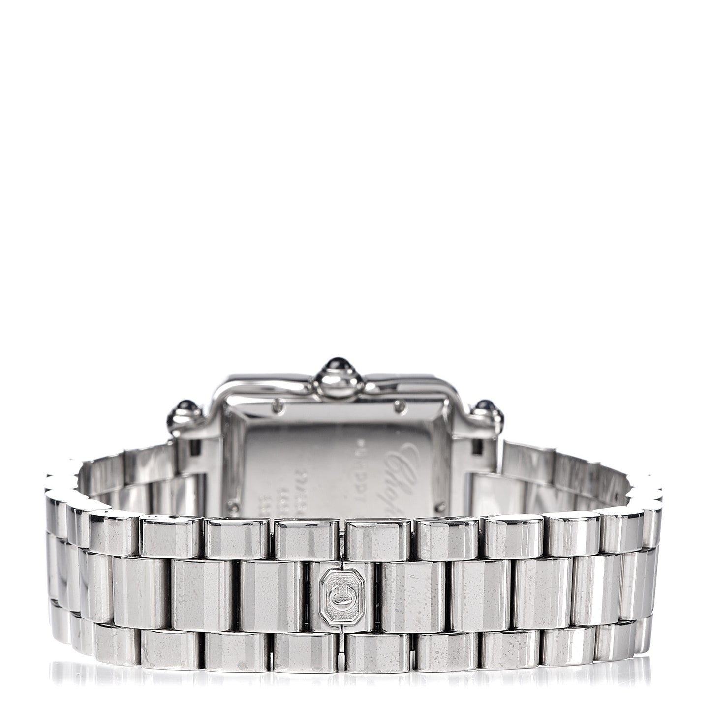 Stainless Steel 7 Diamond 27mm Happy Sport Quartz Watch Black