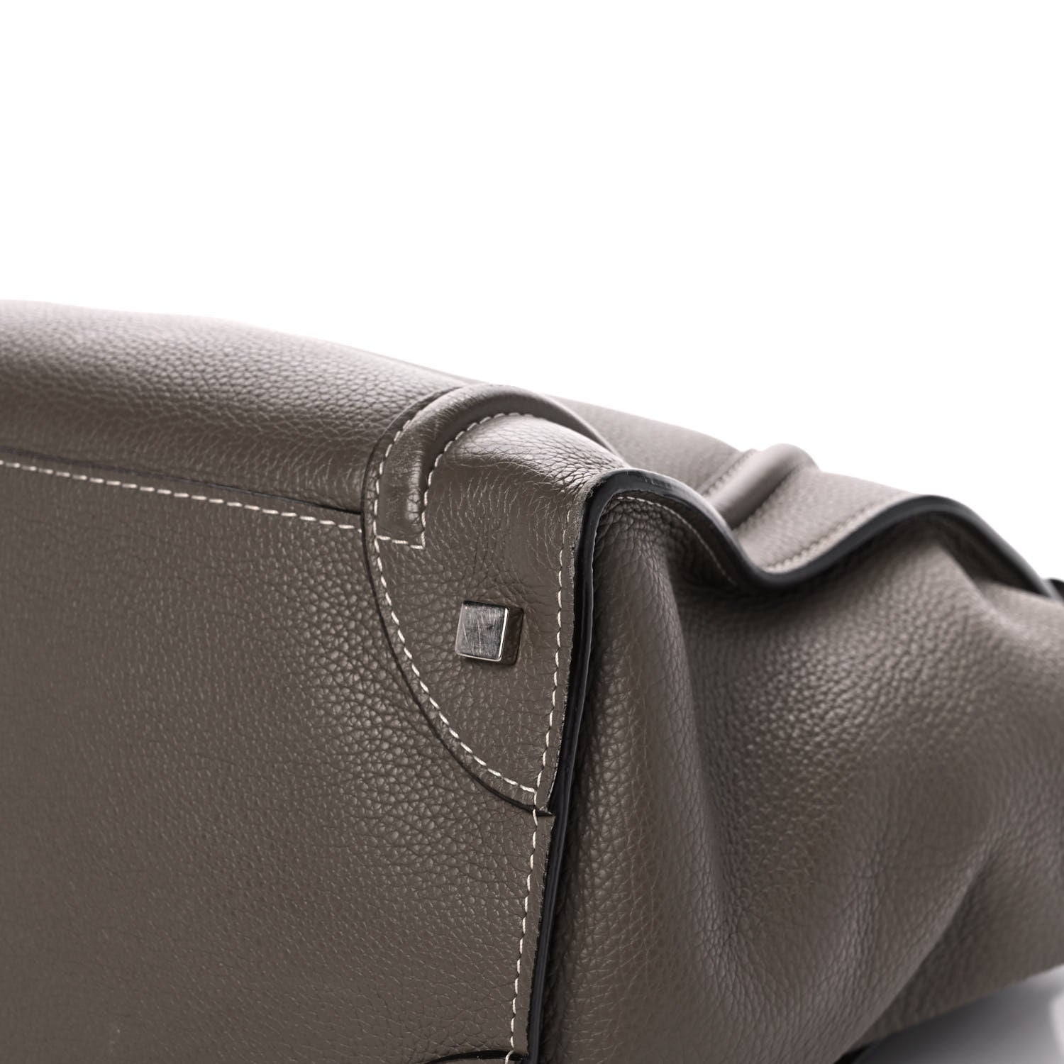 Celine Drummed Calfskin Mini Luggage Souris 13 of 17
