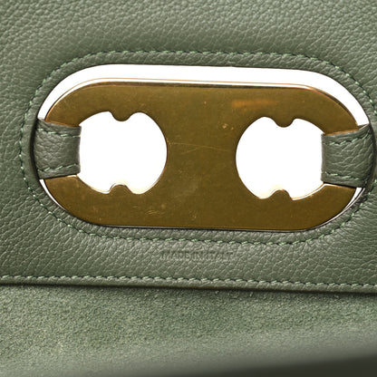 Celine Grained Calfskin Maillon Triomphe Medium Cabas Light Khaki 6 of 9