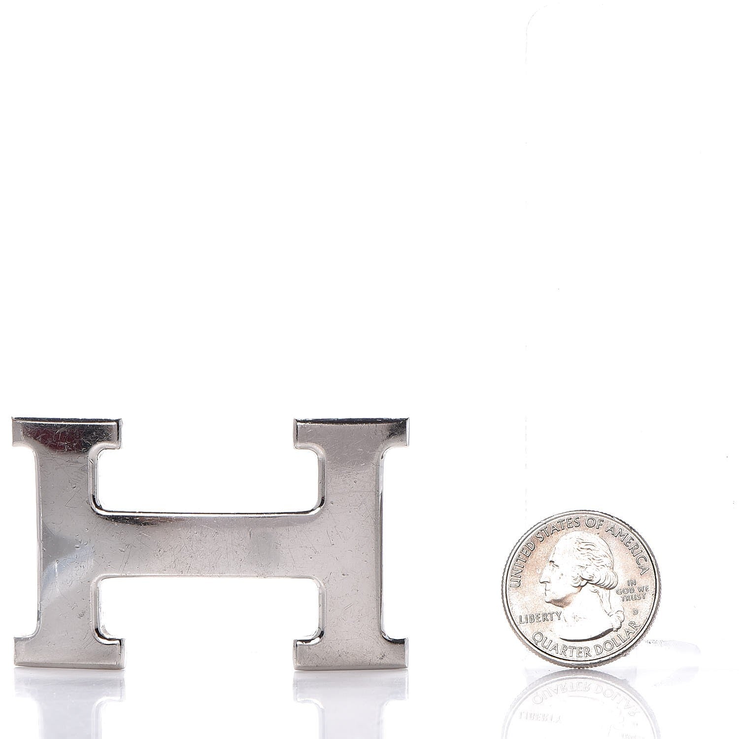 Hermes Polished Palladium 32mm H Belt Buckle 2 of 4