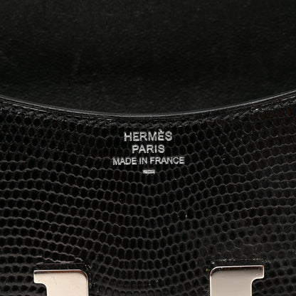 Hermes Lizard Constance Slim Wallet Black 8 of 14
