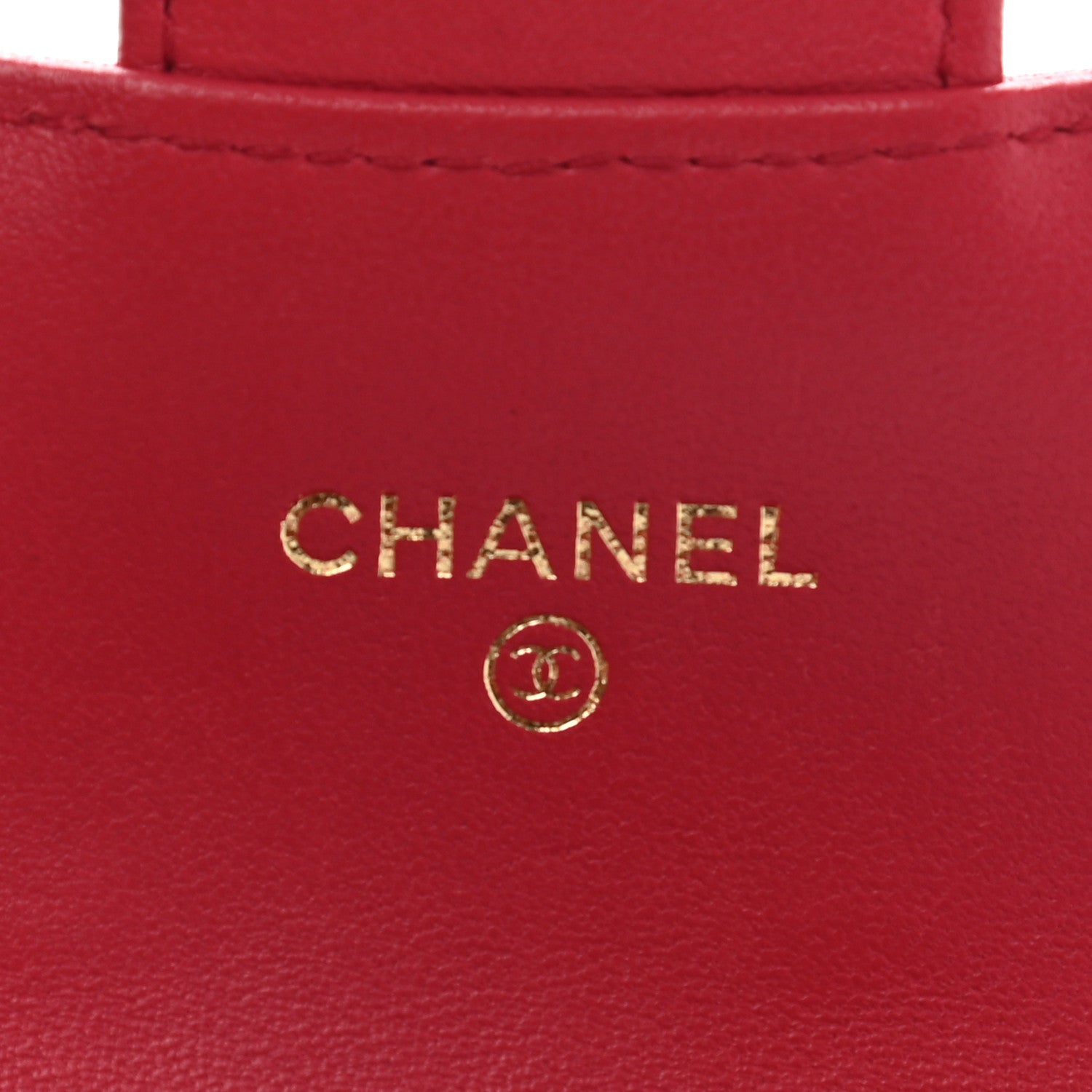 Chanel Lambskin Quilted Flap Card Holder Red 6 of 9