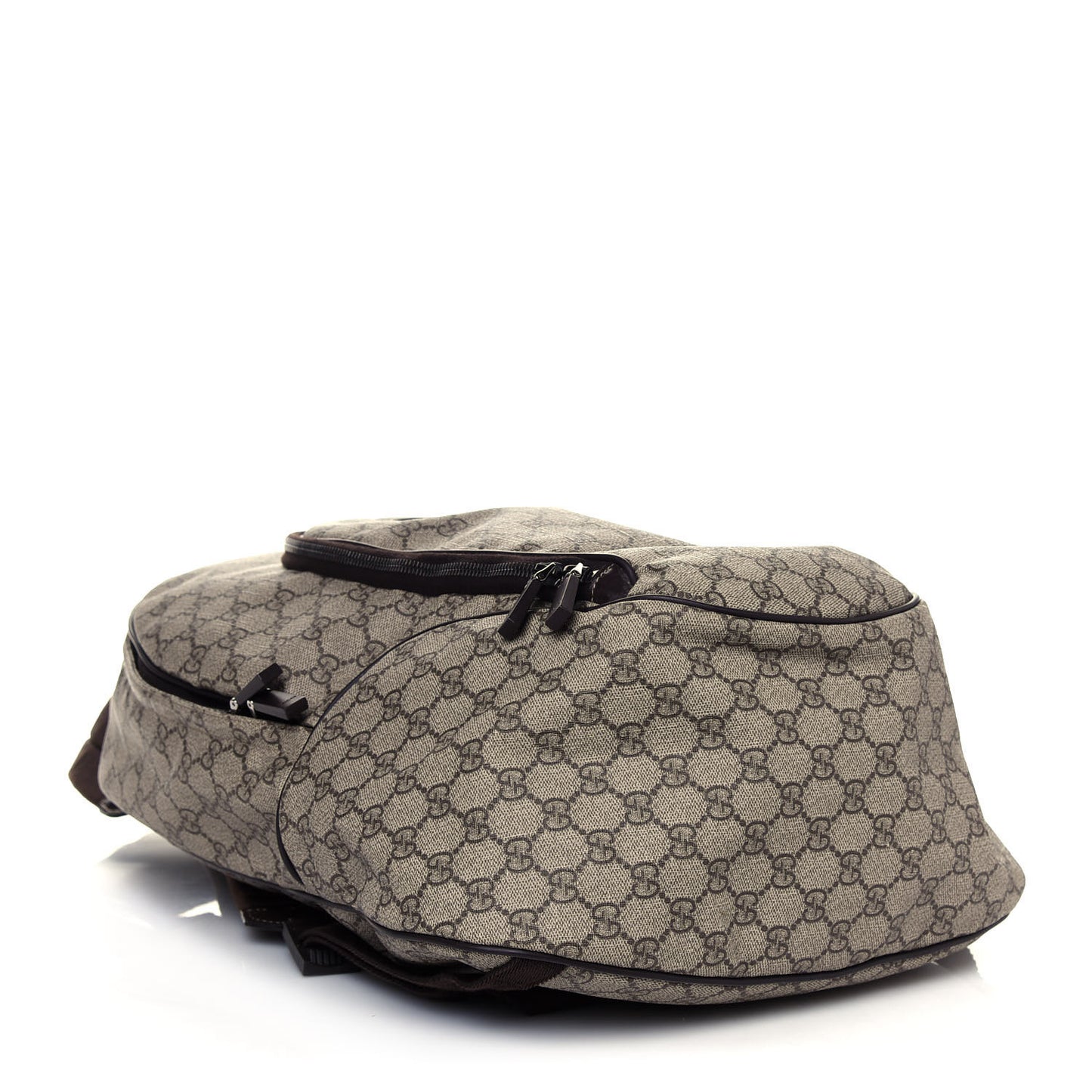 GG Plus Monogram Interlocking G Medium Backpack Dark Brown