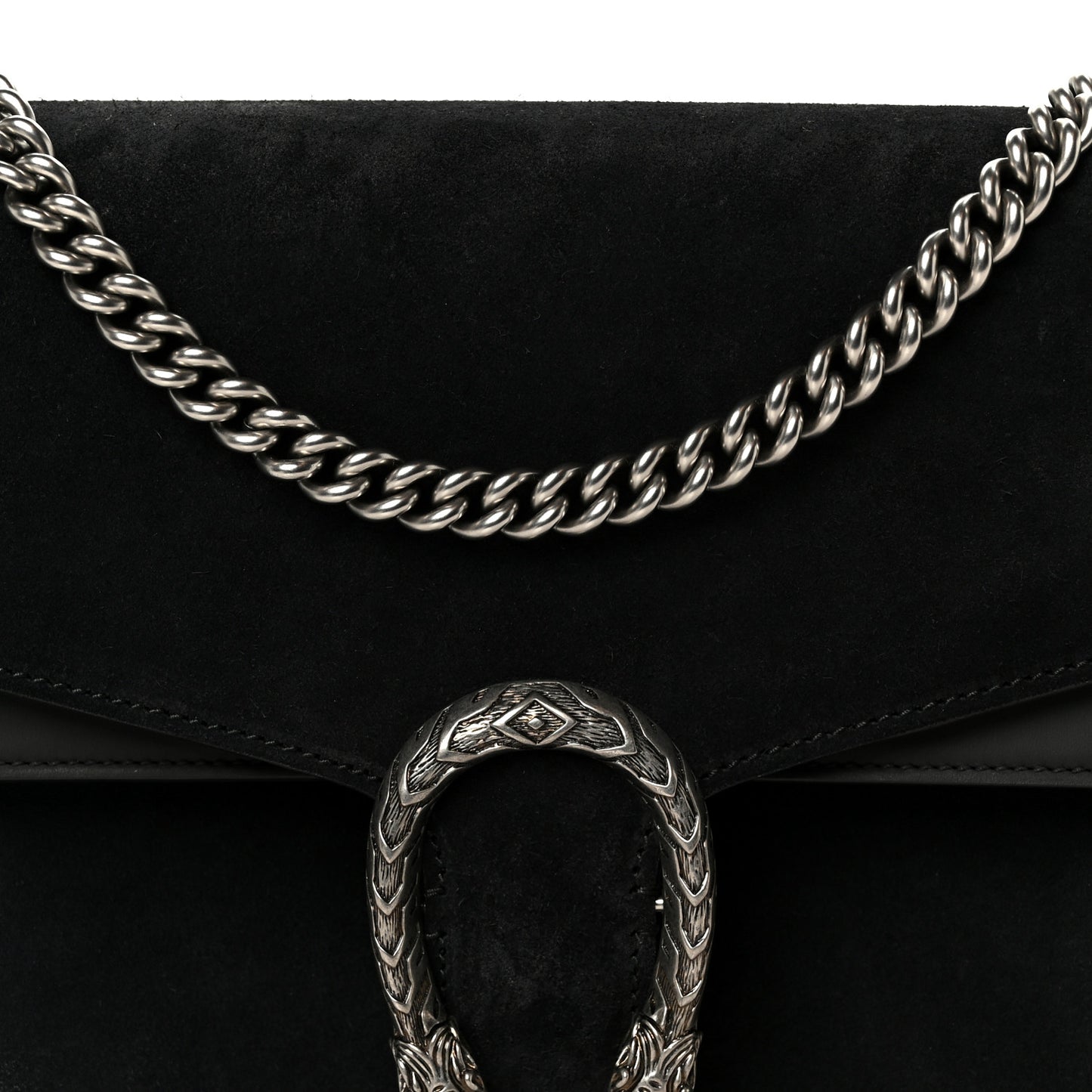 Suede Medium Dionysus Shoulder Bag Black