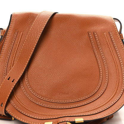 Chloe Grained Calfskin Medium Marcie Saddle Bag Tan 7 of 9