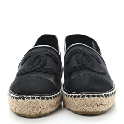 Chanel Mesh Grosgrain CC Espadrilles 39 Black 2 of 9